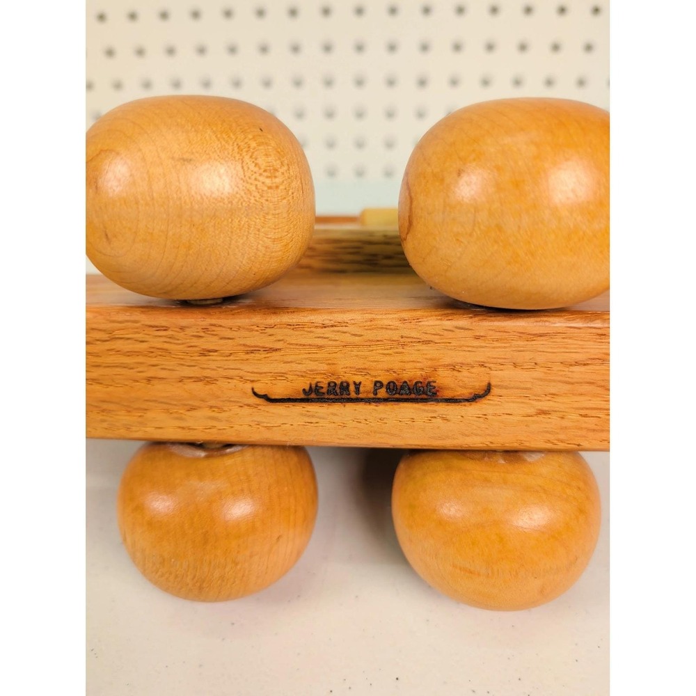 Vintage Handmade Wooden Toy Motor Grader Adjustable Blade - Picture 9 of 10